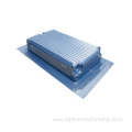 Large thermoforming plastic parts for luggage covers